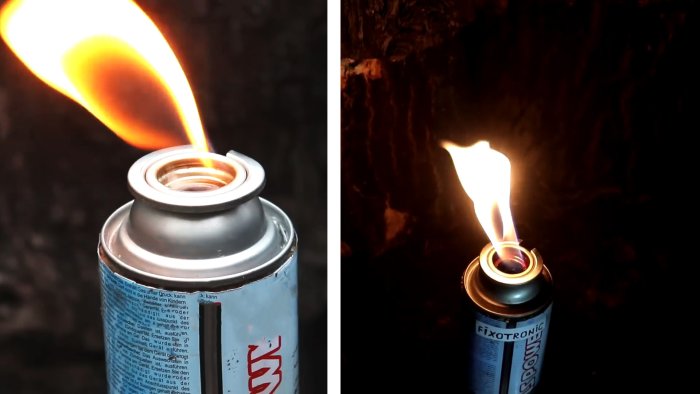Как сделать многоразовую горелку длительного горения из использованного баллончика