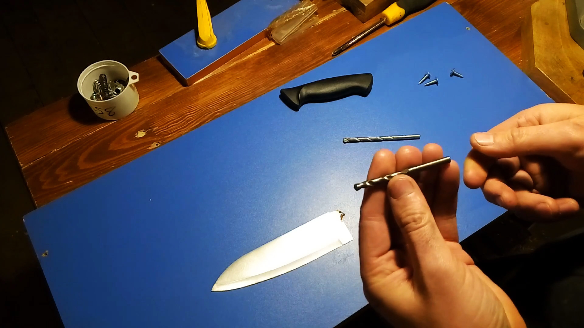 Как и чем легко просверлить клинок ножа из каленой стали