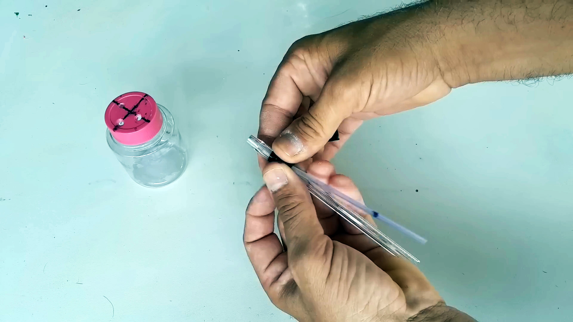Как сделать мини покрасочный пистолет из шариковой ручки
