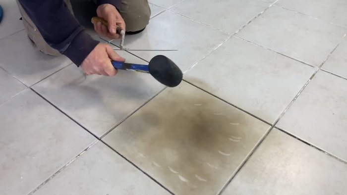 Как локально снять плитку без повреждения