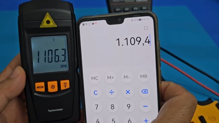 Как при помощи мультиметра измерить обороты вала двигателя