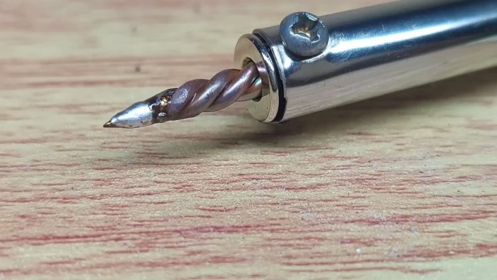 Как быстро сделать жало для паяльника из того что есть под рукой