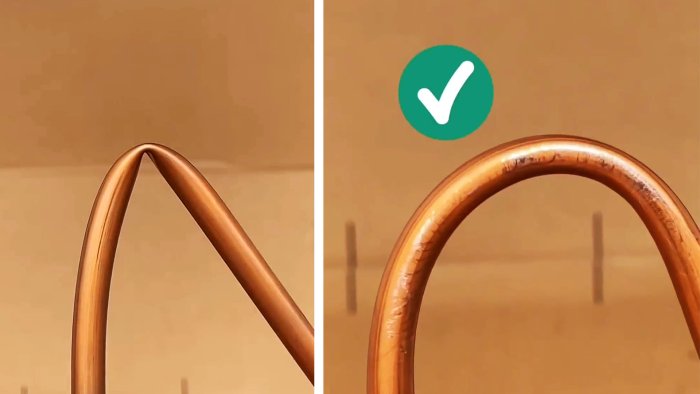 Как согнуть медную трубку без залома
