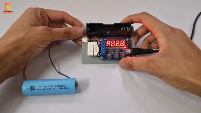 Измеритель емкости 18650 аккумуляторов на модуле