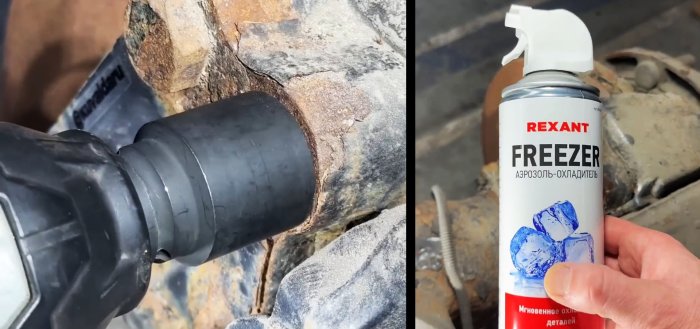 Лайфхак по откручиванию прикипевшего болта