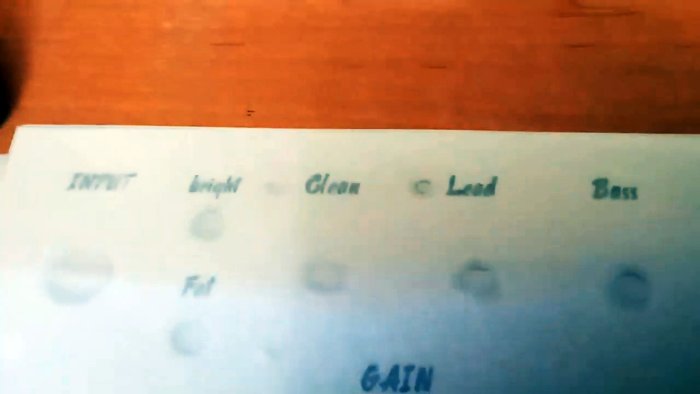 Как перенести красивые надписи на панель усилителя