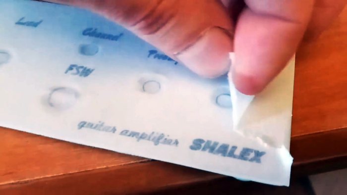 Как перенести красивые надписи на панель усилителя