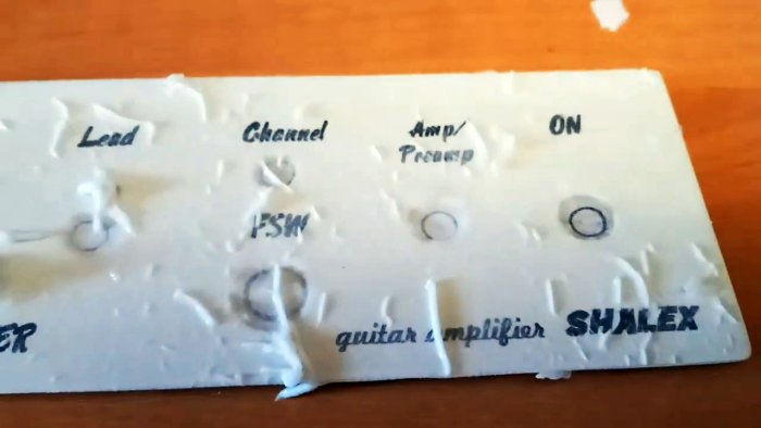 Как перенести красивые надписи на панель усилителя