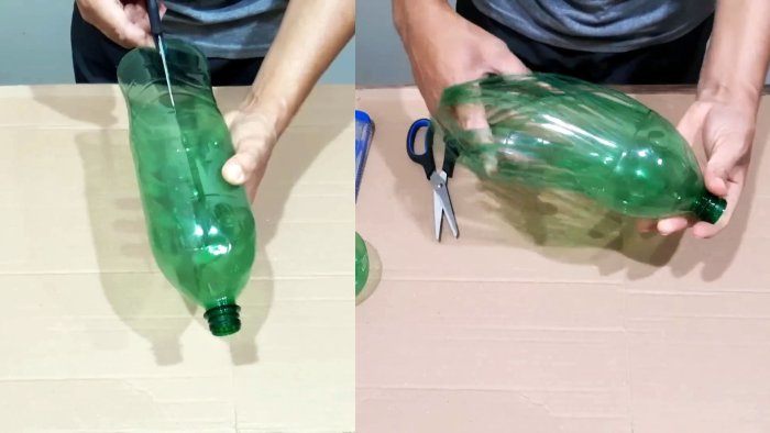 Как сделать метлу из ПЭТ бутылок