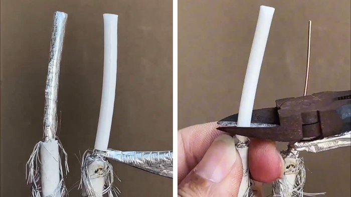 Как соединить экранированный кабель без соединителя муфты