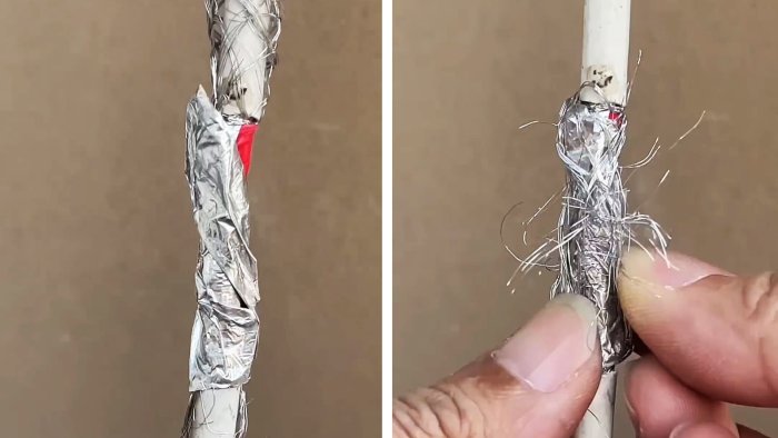 Как соединить экранированный кабель без соединителя муфты