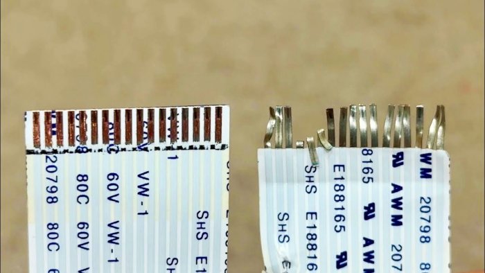 Как зачистить и восстановить гибкий шлейф