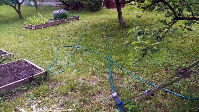 Полив из бочки без насоса