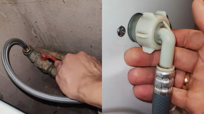 Стиралка плохо набирает воду Чистим фильтр